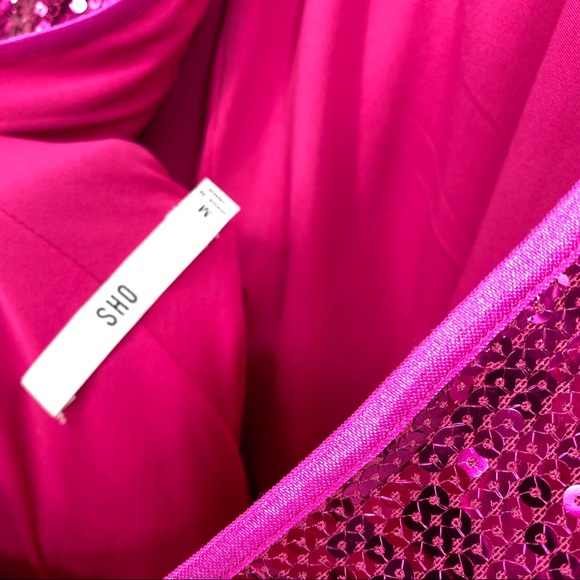 Tadashi Shoji SHO Taylor Sequin Open Back Mini Dress Pink - Picture 6 of 9